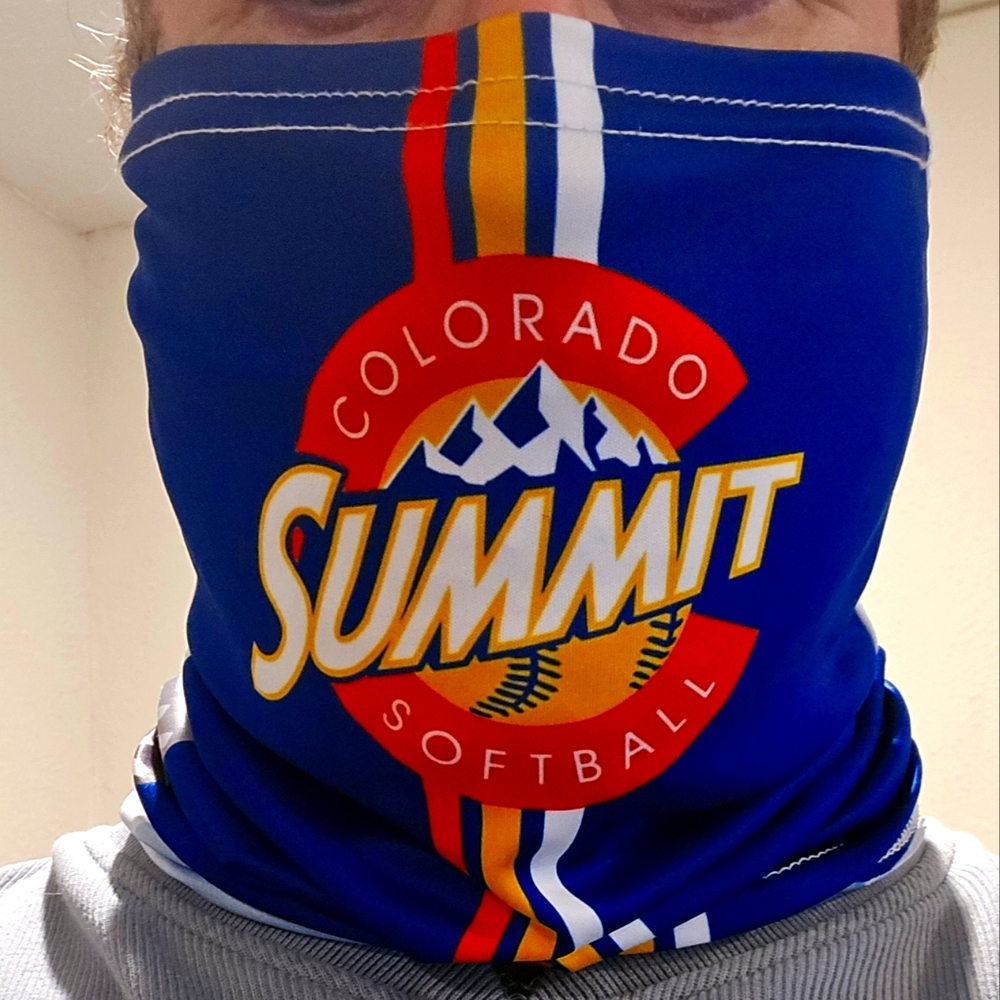 A winter face covering Colorado Summit Softball